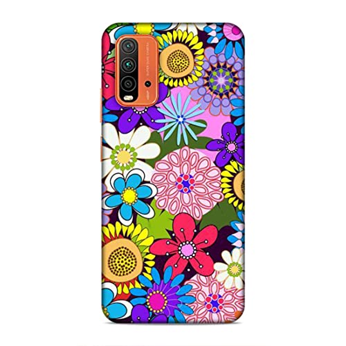 Image of Printed Mobile Back Hard Case Cover for Xiaomi Redmi 9 Power | Multi Flower, Colourful Flower, A-2182