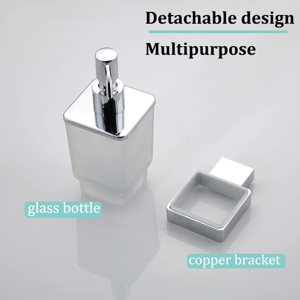 Dozownik mydła Glazen Zeepdispenser Muurbevestiging Herbruikbare Werkbladen Lotion Dispensers Badkamer Handpers Type Lotion Fles 8.5oz do łazienki