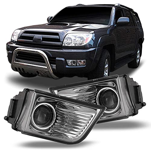 CPW OEM Fog Lights Assembly Fit For 2003 2004 2005 Toyota 4Runner, 1 Pair Driver & Passenger Driving Fog Lamps Replacement (Black Housing Clear Lens)