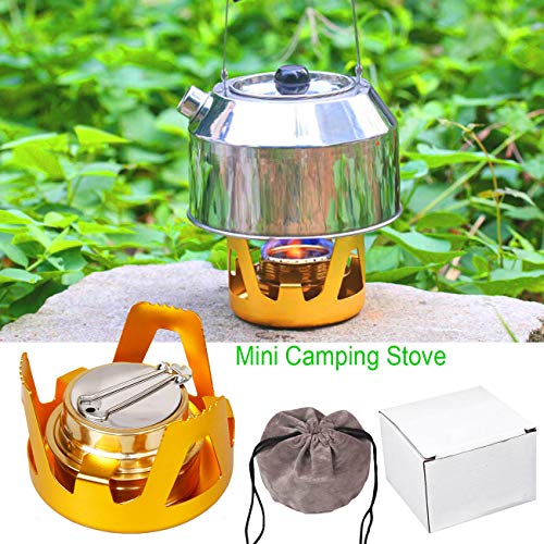 Mini Alcohol Stove, X.Store Portable Aluminium Alloy Brass Mini Alcohol Burner for Outdoor