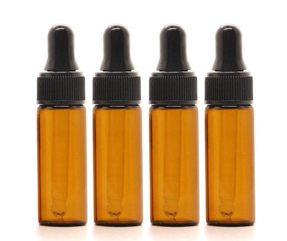 CMJ One x 5ml Amber Brown Glass Pipette Bottle. Aromatherapy, arts and crafts, eye drops, ear drops. UK Seller