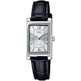 Casio LTP-1234LL-7A Women's Rectangular Standard Classic Leather Band Silver Dial Dress Watch