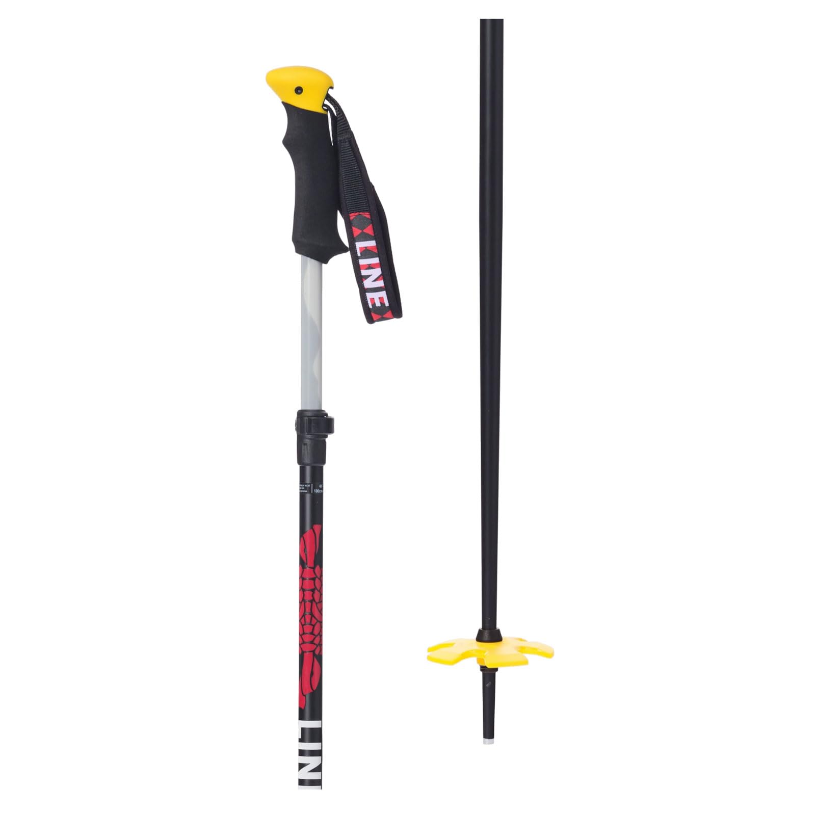 LINE Bastones de esquí unisex para adultos, duraderos, ligeros, funcionales, de aluminio, para deportes de invierno, con longitud ajustable y agarre ergonómico | All Mountain, Freeride y Touring
