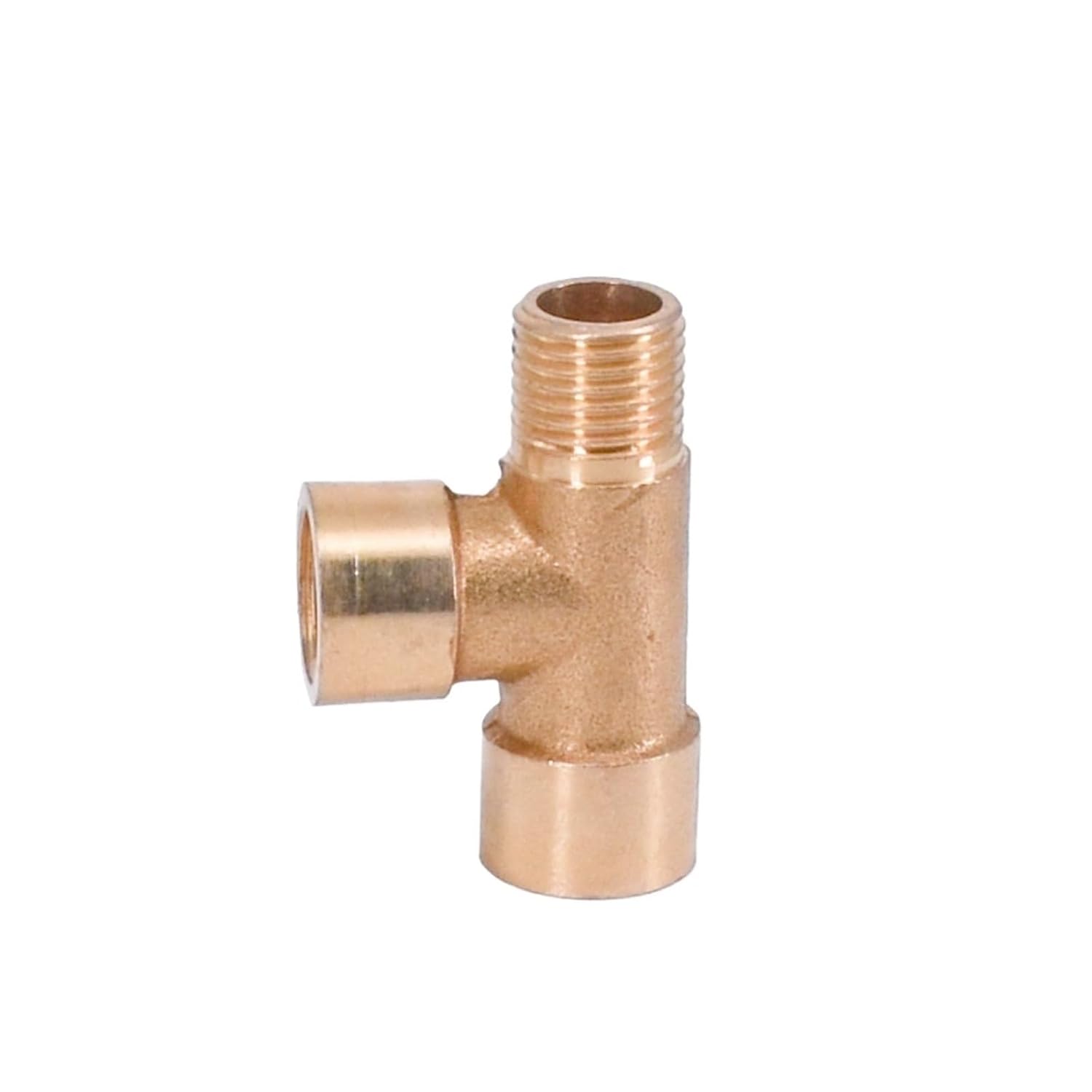 10PCS 1/8" 1/4" 3/8" Female Male Tee 3 Ways Splitter Brass Pipe Fitting for Water Gas Oil DN6/8/10 for Home Garden(F-F-F,1/8")