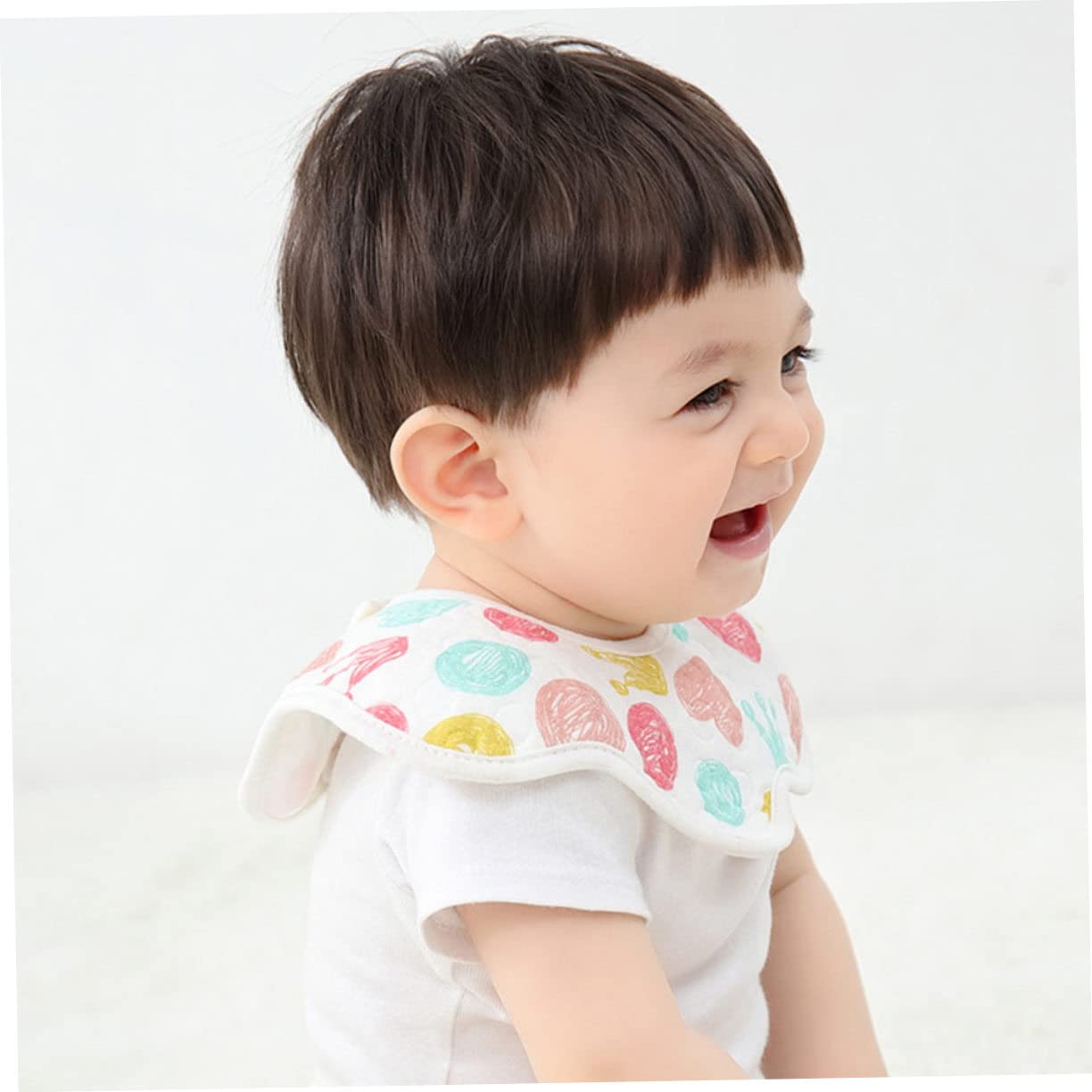Toyvian 12pezzi Bavaglini Impermeabili Per Cotone Design Petalo e Stampa Cartone Assorbenti e Facili Da Pulire Per Evitare Macchie Di Saliva Durante Lo Svezzamento