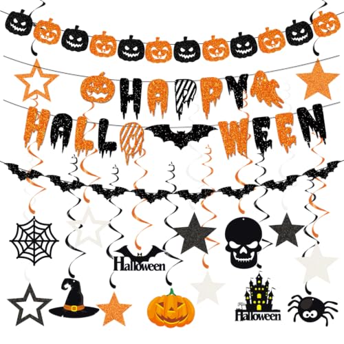 Image of Happy-Halloween Party-Decorations Indoor-Wall Ceiling-Decor Streamers