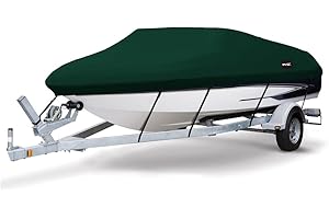 MSC Waterproof Boat Cover for V-Hull, Tri-Hull, and Runabout Boats (Length: 24-26...