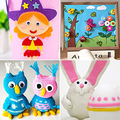 febsnow 200 pieces wiggle eyes self adhesive black white googly eyes for diy crafts decoration 20mm