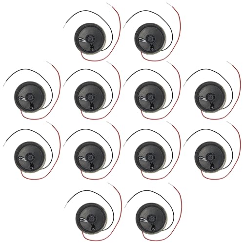 EX ELECTRONIX EXPRESS 12 Pack 2-inch Diameter Round Speaker with Wire Leads, 0.25 Watt, 8 ohm