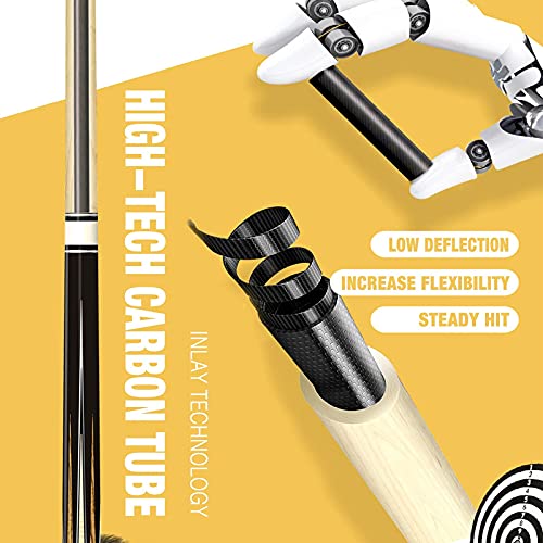 Taco de billar fibra carbono 147 cm con punta 12.75 mm miniatura 2