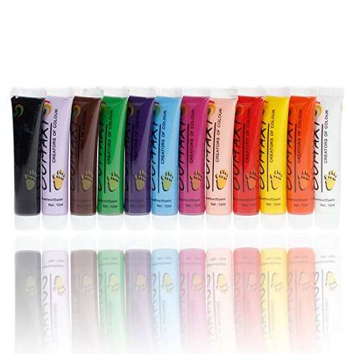 BMC Creative Brush On Nail Art Gel Polish Acrylic Pigment Manicure Paint Tubes - 12 Colors Set