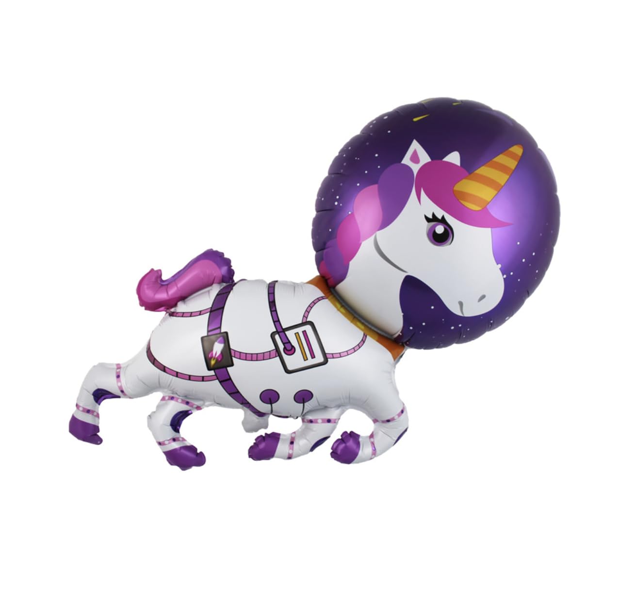 Space Unicorn Foil Balloon, 80cm (2 pack), Purple