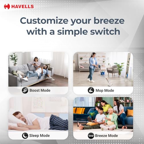 Image of Havells EPIC SIGNIA BLDC Ceiling Fan 1200mm, 5 star, LED Speed Indicator, 380 RPM, Up to 65% Savings,Reverse Rotation,4 Speed Modes,Low Wattage 30W,Low Noise,Air Flow:225 CMM, Denim Blue
