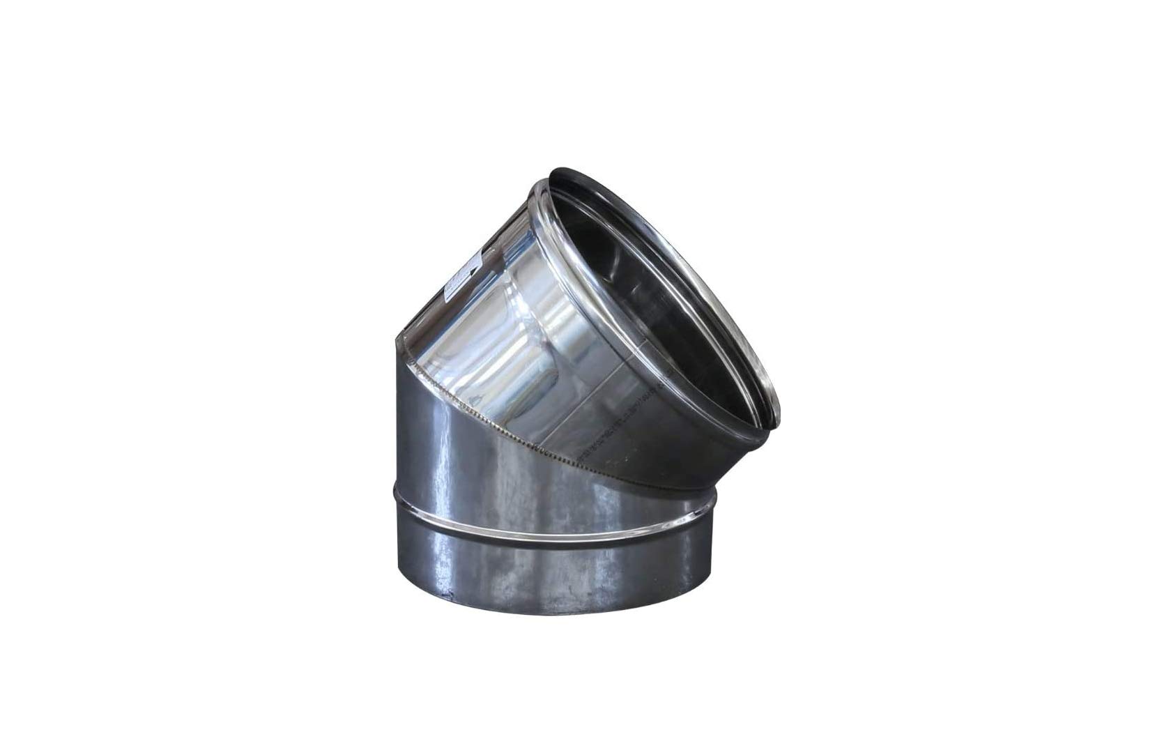 Canna Fumaria - Curva 45° Mono Parete Acciaio Inox Vari Diametri (450)
