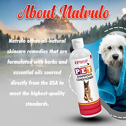 image for Natrulo All Natural Pet Shampoo & Conditioner for Dogs, Cats, Furry An