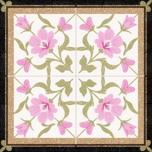 Image of Moroccan Tile Stickers | Waterproof Self Adhesive Peel & Stick Tile Decals for Kitchen Backsplash, Bathroom Wall, Floor, Furniture & Glass (8x8 Inch, Design 20, 36 Pic)