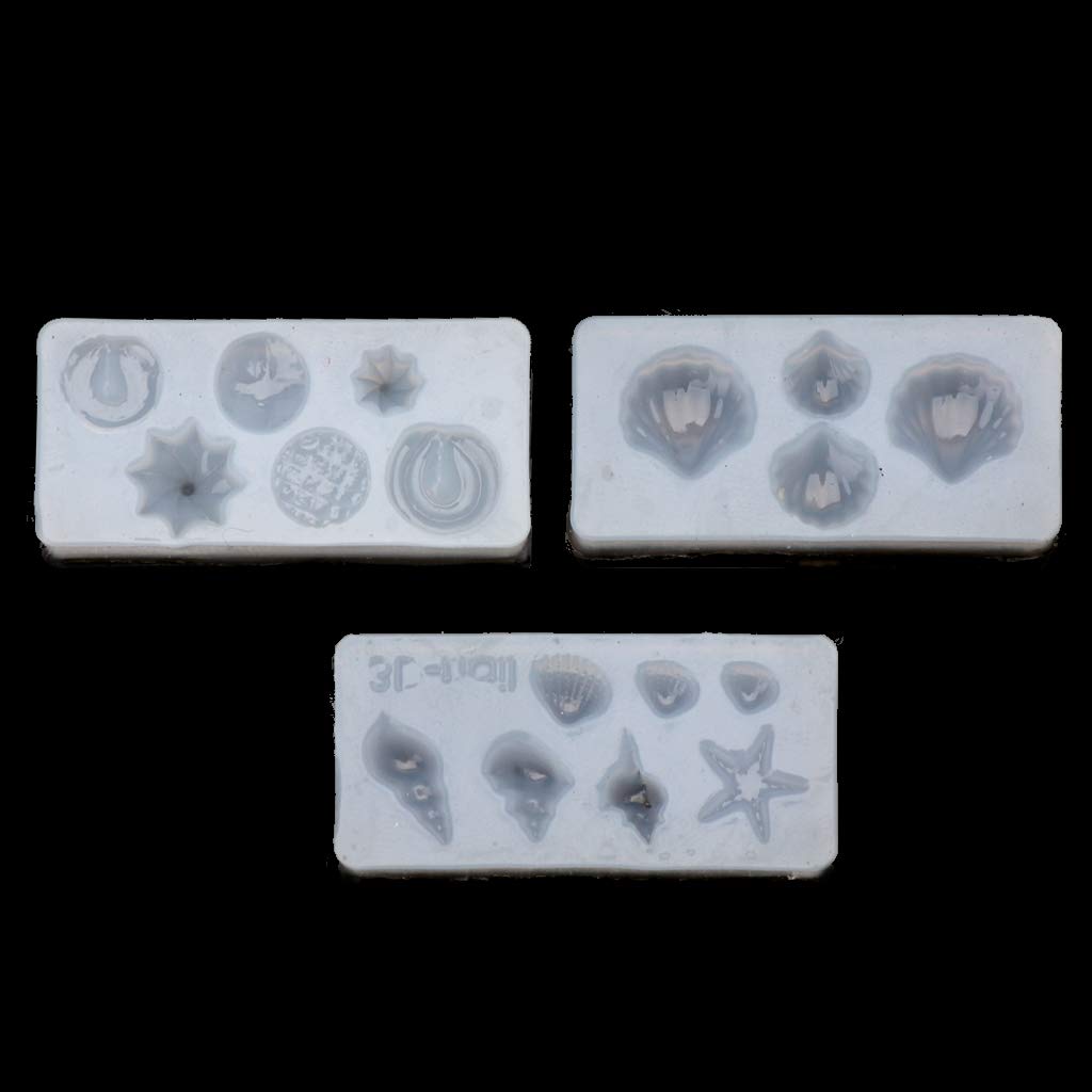 Maxtonser 3Pcs Conch for Shell Shape Silicone Mold Art Template Jewelry