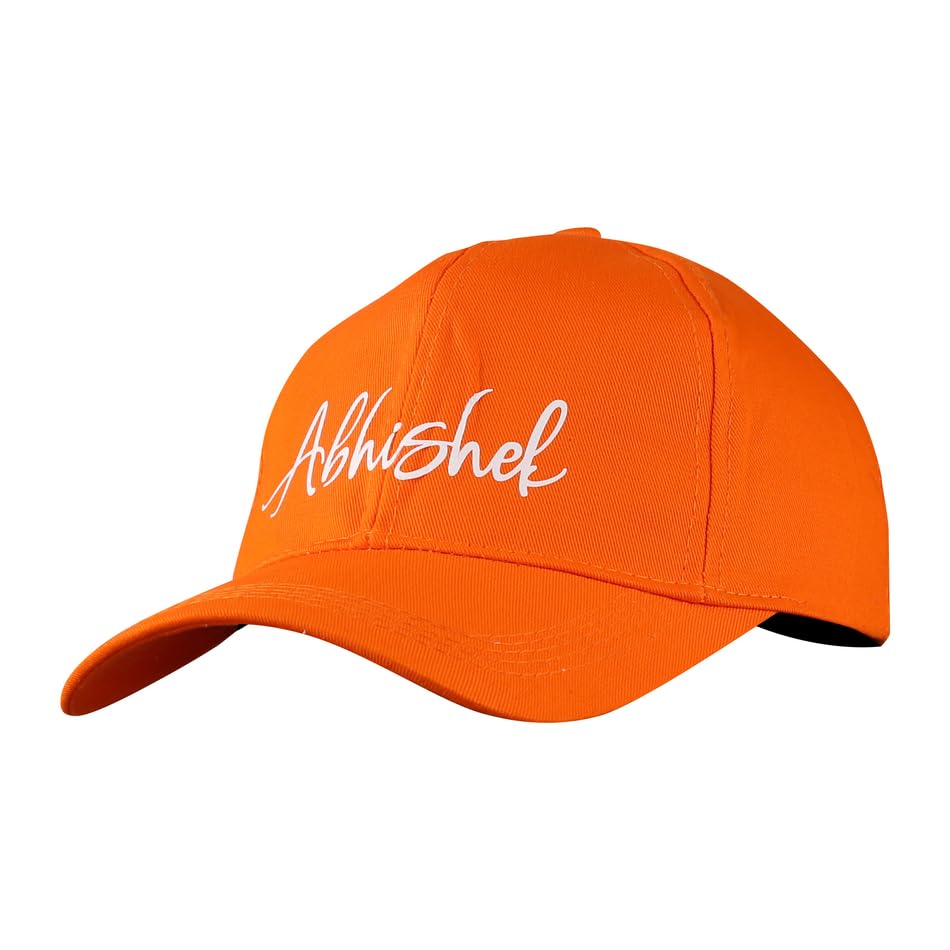 Image of AICA Personalised Name Cotton Cap for Men & Women � Black, Free Size | Gifts for Men & Women