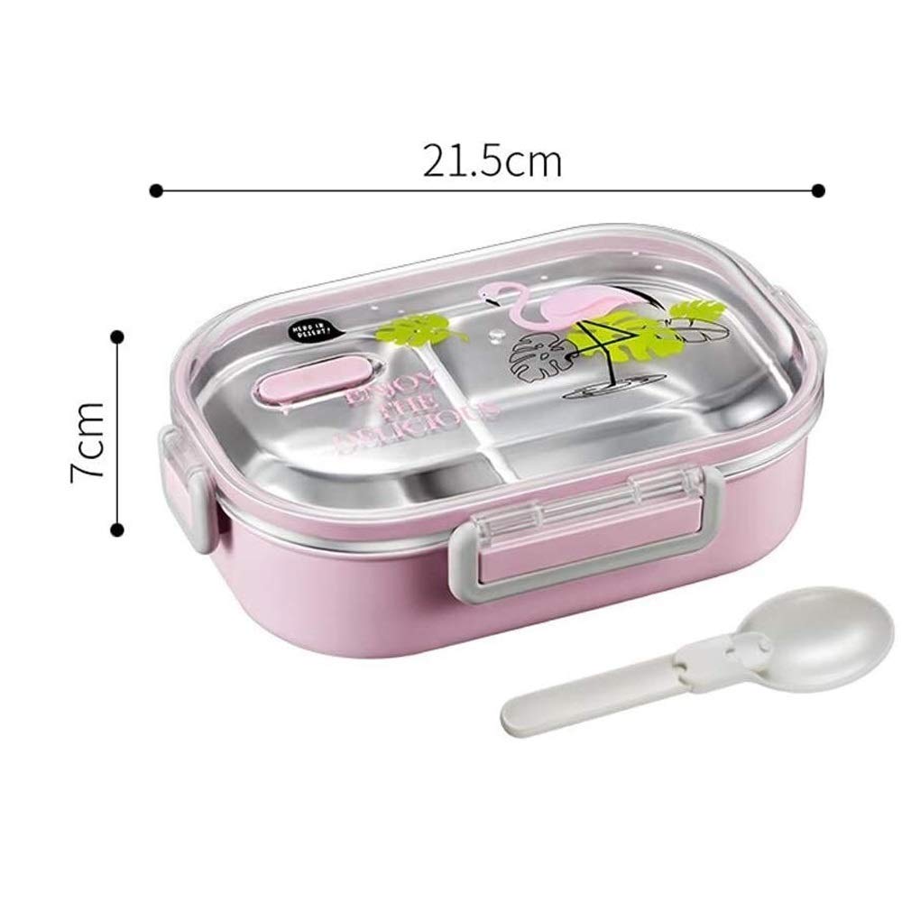 fiambrera, Fiambrera de acero inoxidable 304 grado alimenticio con compartimentos for adolescentes, hombres y mujeres(Grün)