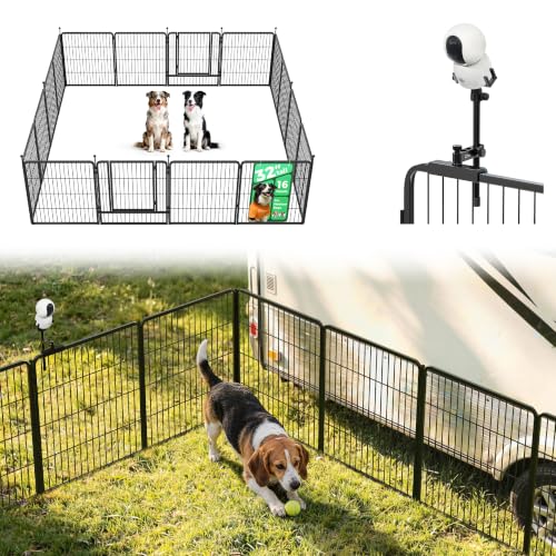 Image of FXW Instant Dog Playpen with Camera Mount, 32 inch H, 16 Panels for RV Camping