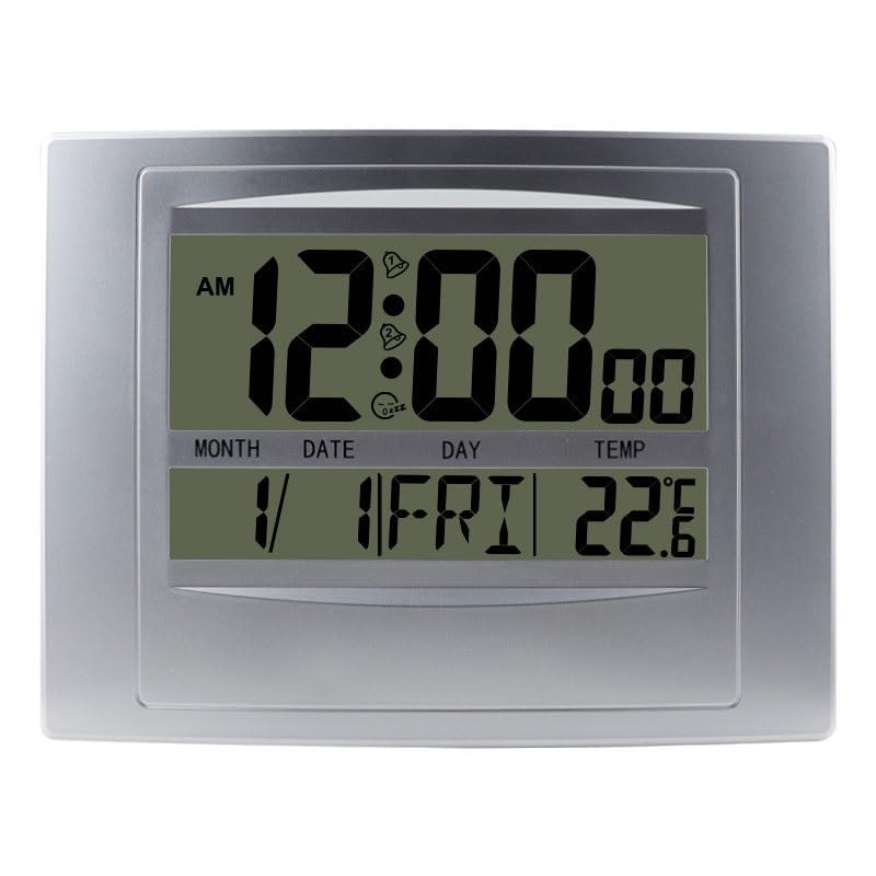ABS Electronic Thermometer Multi-Functional Household Large-Screen Digital Calendar Wall Clock