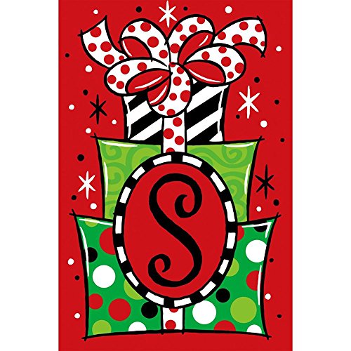 Custom Decor Gift Stack Letter S Embroidered Monogram Decorative Double Sided Flag Garden Size 12 Inch X 18 Inch Licensed Copyright Trademark Cdi Usa Wantitall