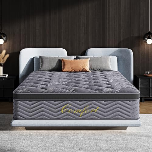 TitanCore King Size Mattress, 12 Inch King Mattress, Hybrid Memory Foam Firm Mattresses, Individual Pocket Springs, Pressure Relief & Motion Isolation in a Box, 80" L x 76" W