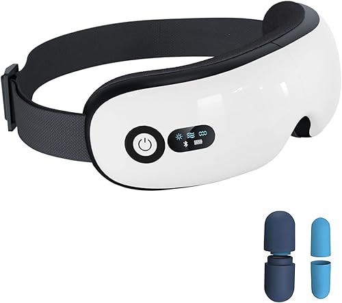 Masajeador de ojos Masajeador de ojos inteligente portátil plegable con calefacción 4 modos cómodo y transpirable máscara de ojos con música