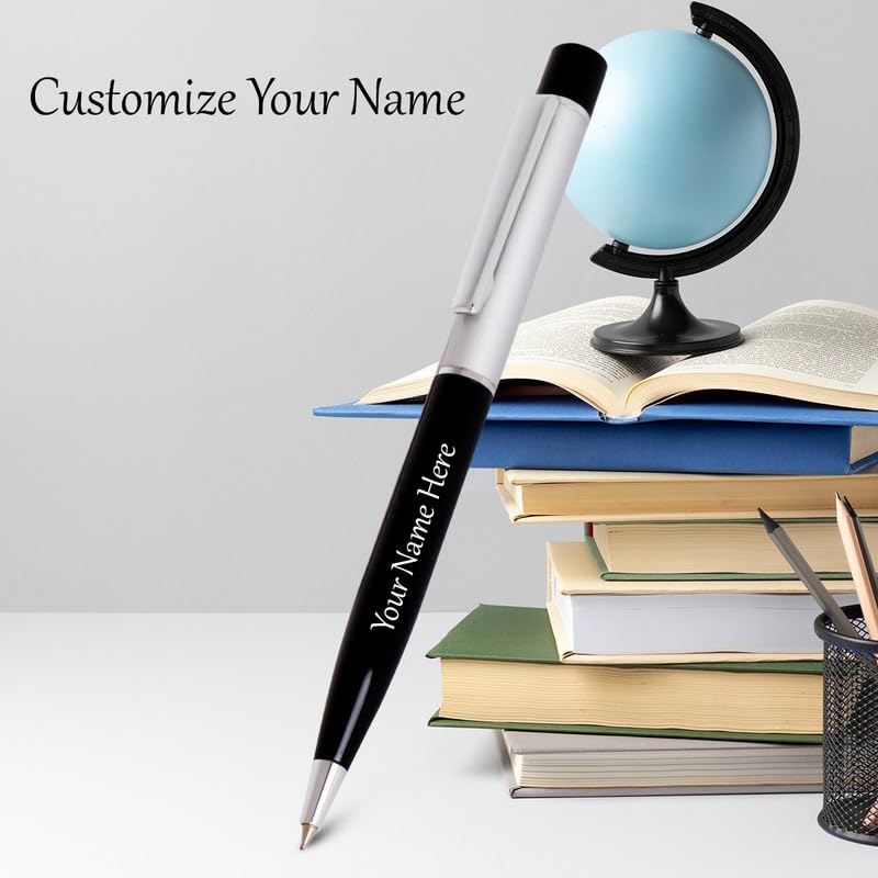 Image of Roshfort Personalized Metal Pen with Blue Ink Signature Pens Customize Print Name for gift. SEND DETAIL WhatsApp +91 9631056748.