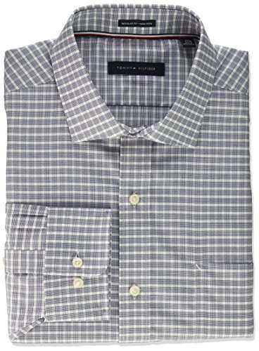 Tommy Hilfiger Trbc Strt Lgo テープシャツ メンズ, ダークネイビー, 18.5" Neck 34"-35" Sleeve