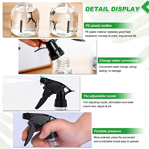 Foto von 2 Stück Sprühflasche klein 250ml Zerstäuber Sprühflaschen Haare Pflanzen Transparent Leere Wassersprühflasche Pflanzensprüher für Blumen