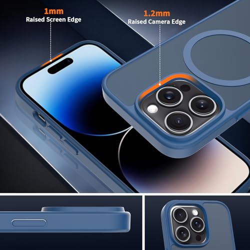 Coque de protection iPhone 14 Pro Max Magsafe mat de qualité militaire supérieure
