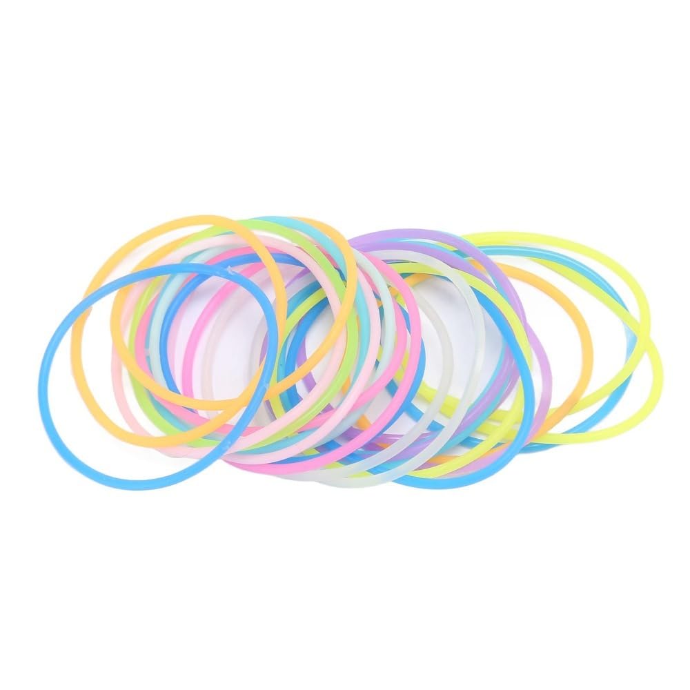 View 1 of ***MISSING PARTS***
Anu Limen 100Pcs 80s Multicolor Silicone Gel Bracelets Rainbow Glow Neon Stretchable Gel Gummy Rubber Bracelets Hair Ties 80's Party Favor for Adults Women