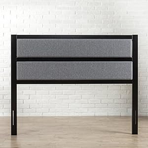 ZINUS Jessica Modern Studio Upholstered Metal Headboard, Twin