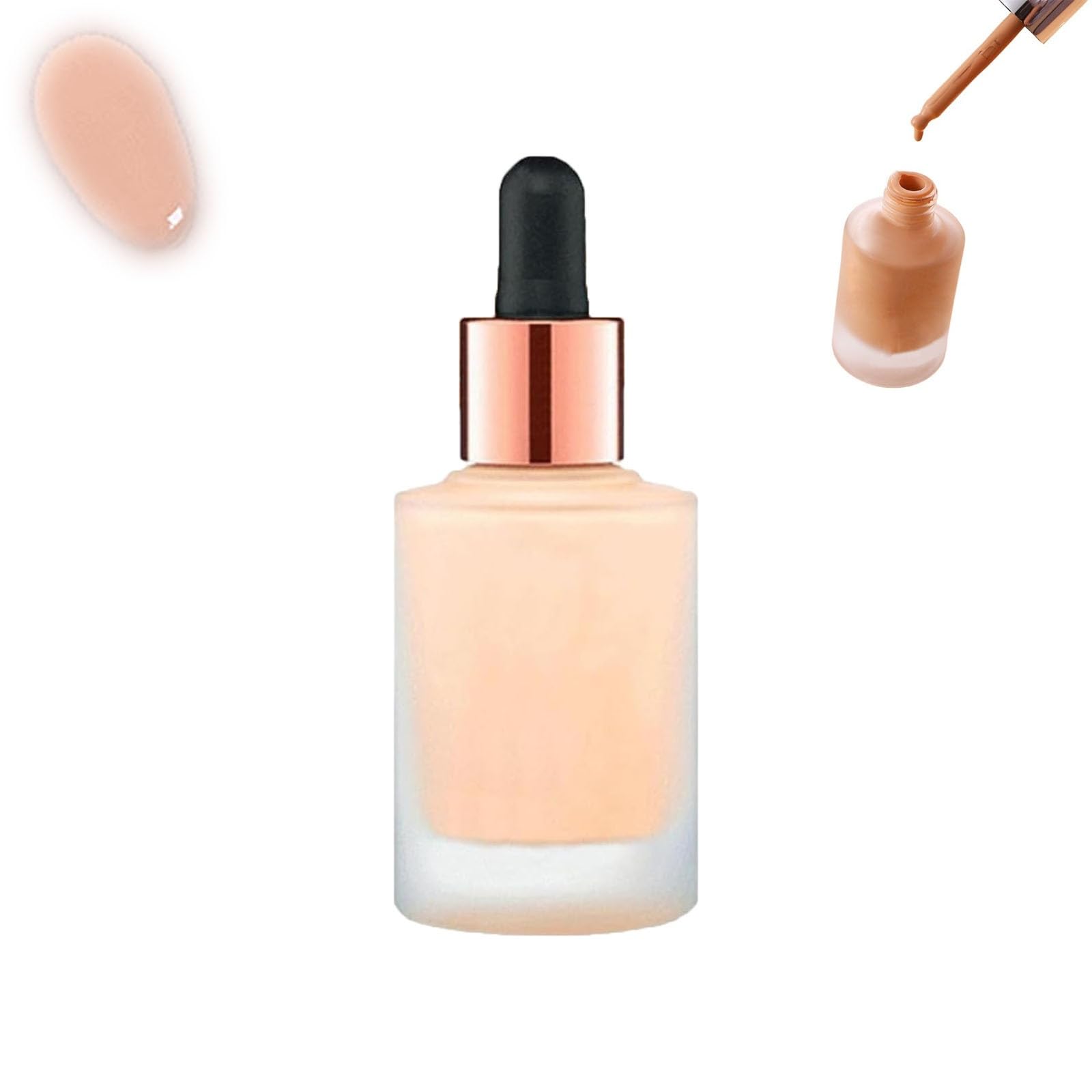 Aoa Satin Drops Foundation, Aoa Foundation Drops, Satin Drops Foundation, Aoa Drops Foundation, Aoa Makeup with Moisturizing and Long-Lasting Concealing Power(02,2)