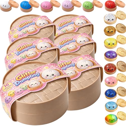 2026 New Dumpling Squishy, Fun & Relaxing Soft Slow Rising Squishies for Stress Relief (6 PACKS)