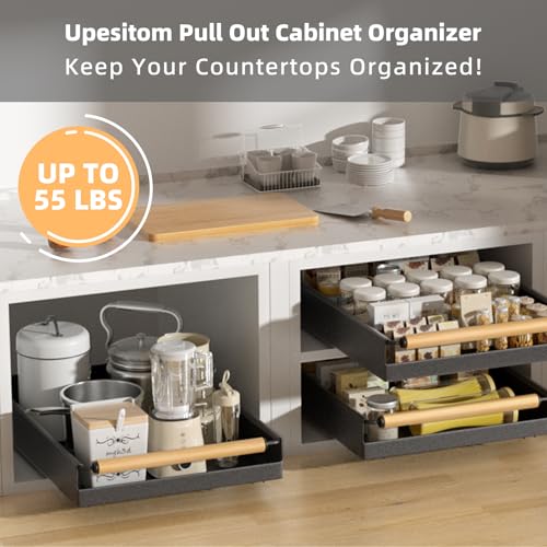 2-Pack-153-Deep-Expandable-Slide-Out-Cabinet-Shelf-No-Drill-Pull-Out-Drawer-with-Nano-Film-Adhesive-Heavy-Duty-Pull-Out-Tray-for-Kitchen-Pantry-Bathroom-Black
