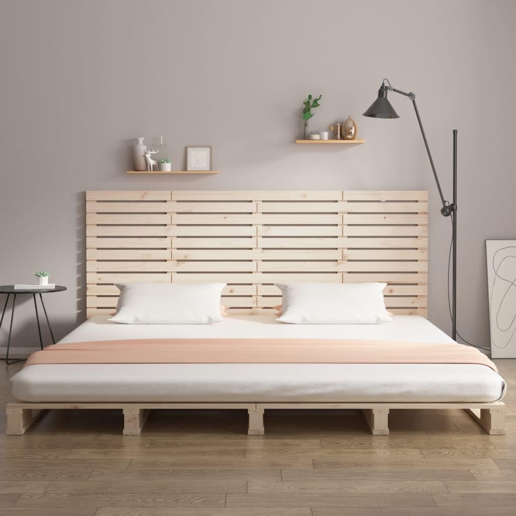 824688 Testiera da Parete 156x3x91,5 cm in Legno Massello di Pino Testata in Legno,Testata Letto Matrimoniale Muebles Dormitorio Spalliera Letto Testiere per Letto Matrimoniale
