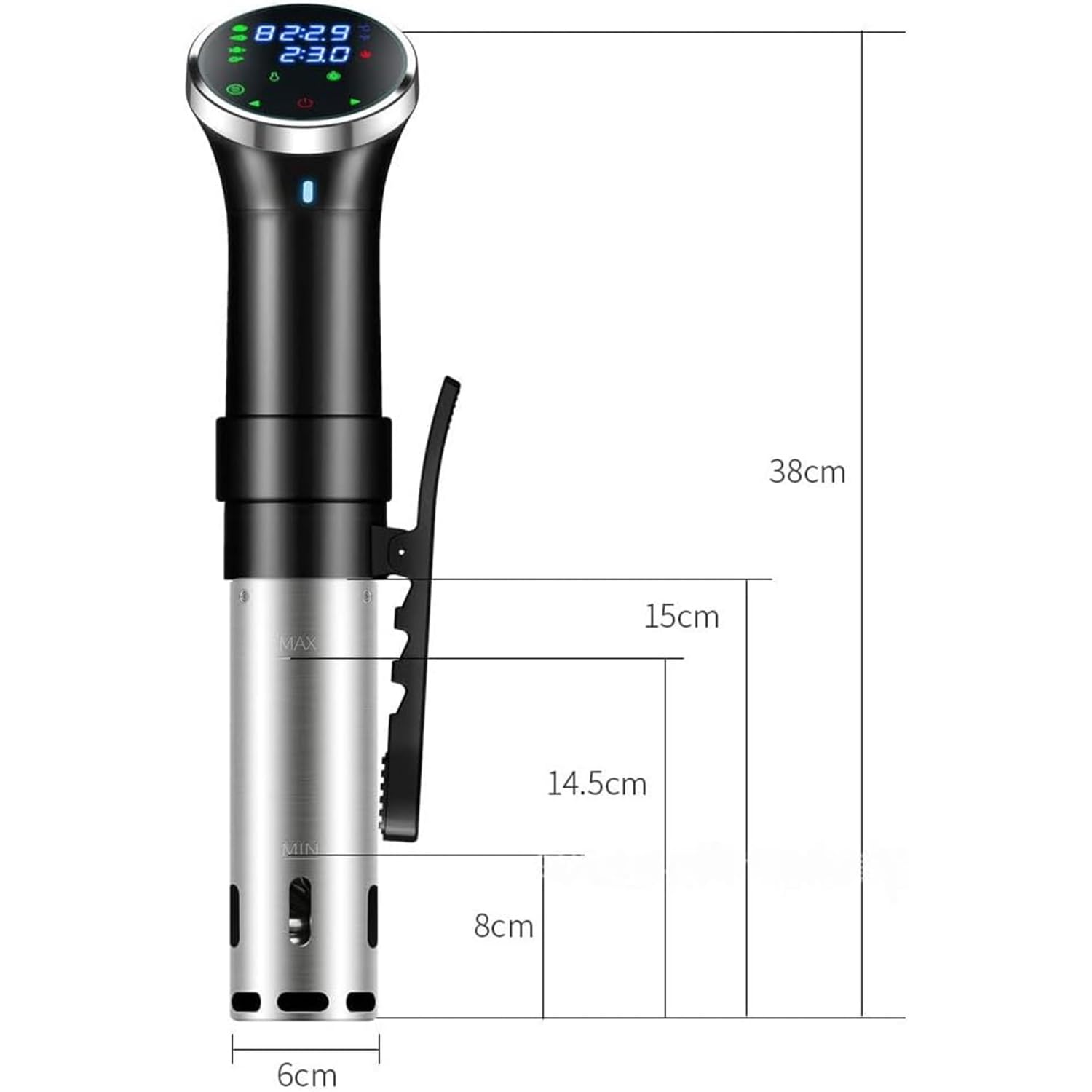 Máquina Sous Vide, Cocedor Precisión Sous Vide De 1100 W, Control Preciso Temperatura Y Tiempo, Circulación De Agua 23 L Y Calentamiento Rápido para Comidas Gourmet Sin Esfuerzo