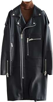 【新品タグ付き未使用】l'or Stand collar Long Coat EDSNHG Autumn Oversized Streetwear Long Leather Jacket