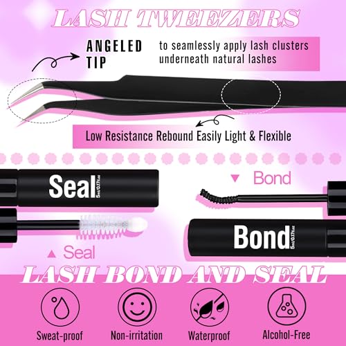 Kit extensions de cils individuels D EYDEVRO contre le mascara qui coule - 4
