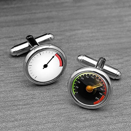 Small Elf Speedometer Cufflinks, Car Speedometer, Silver Lapen Pin,Novelty Cuff Links,Race Car, Dirvers Fathers Birthday Gifts