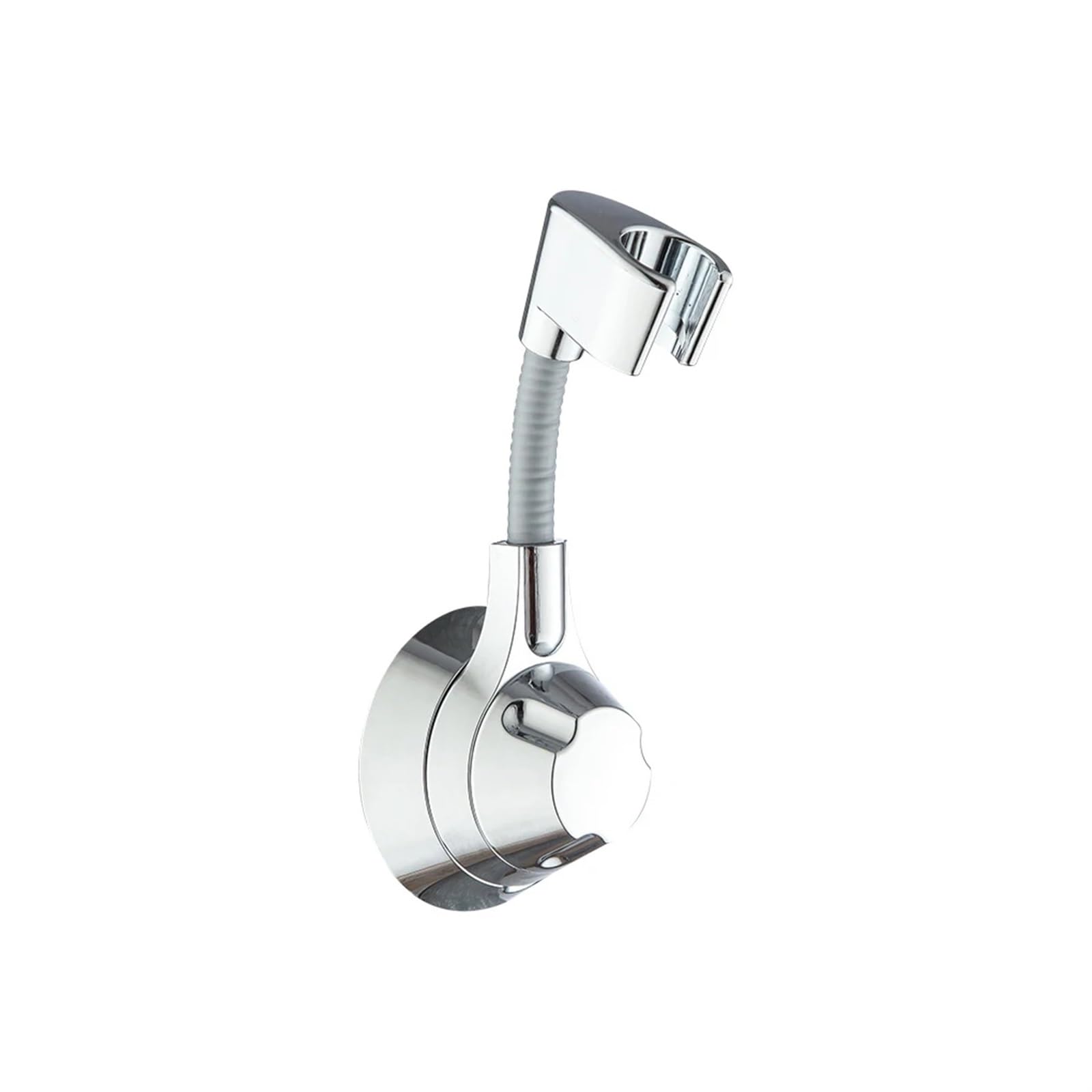 Shower Head Holder Suction Cup Shower Holder Adjustable Head Nozzle Handheld Punch-Free Multi Angle Rotation Bracket(Sliver)