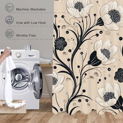 Rideau de douche en tissu polyester gris de qualité supérieure - 8