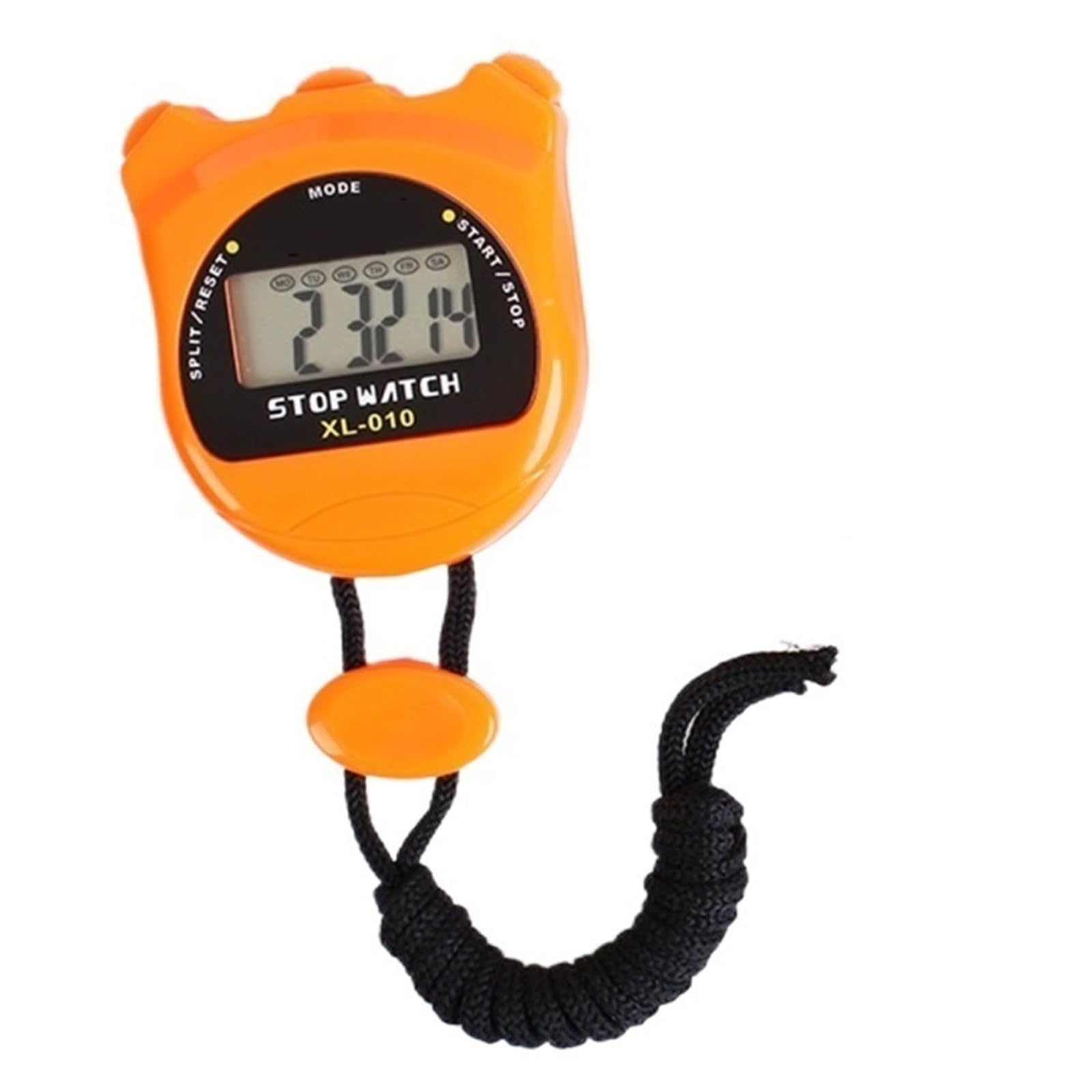 Electronic Stopwatch Single Row Two Channel Sports Fitness Timer Running Track And Field Referee Code Watch Precision Timing(YELLOW)