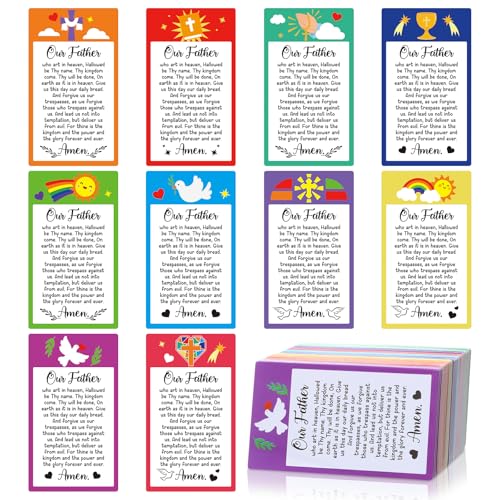 Moinchore 200 Pcs Easter Lord's Scripture Cards Bible Verse Prayer