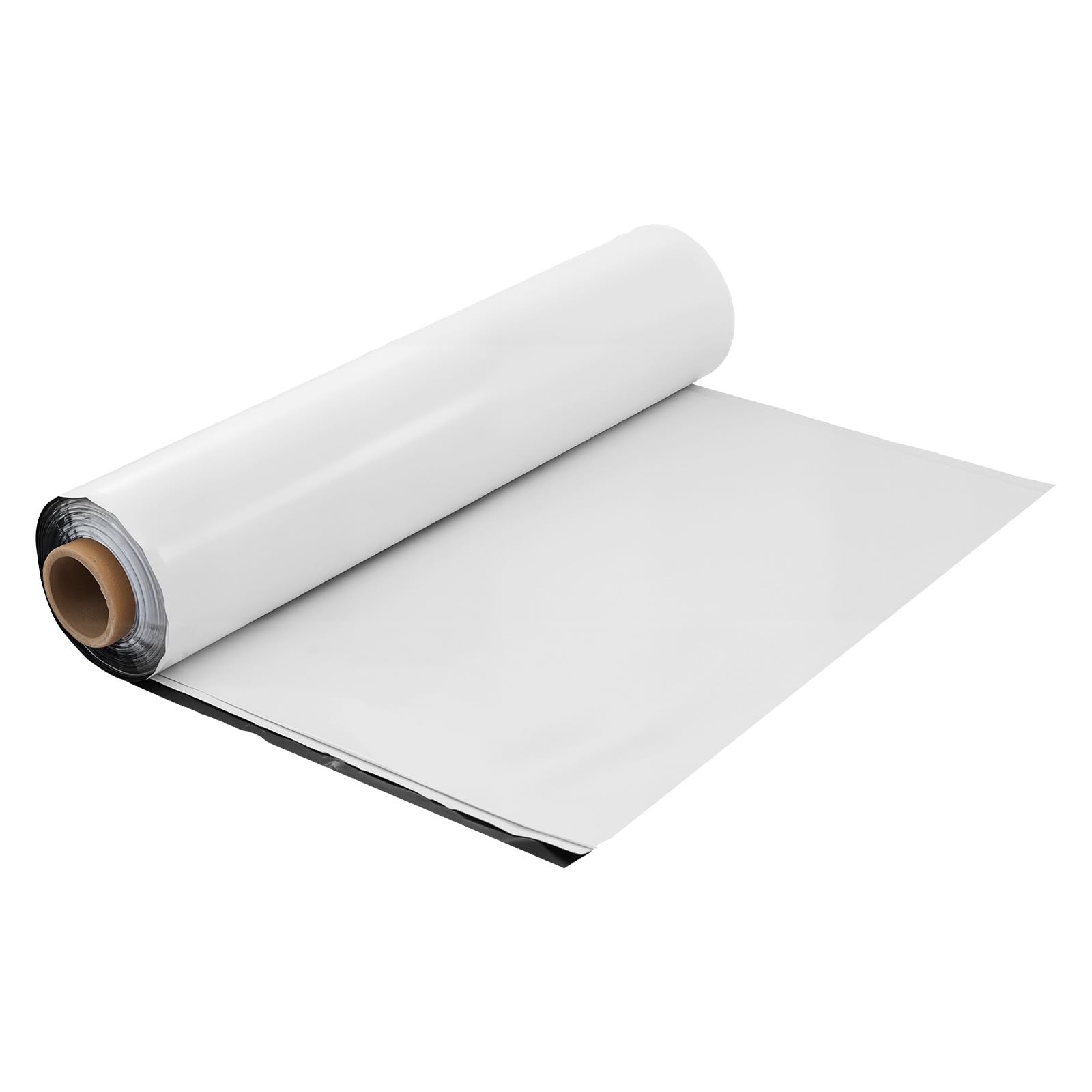VEVOR PE Baufolie 3,05x30,48 m, 0,25 mm dicke Kunststofffolie, Kunststoff-Abdeckplane, Estrichfolie, Abdeckfolie für Kriechkeller-Dampfsperre, schwarz-weiß, doppelseitig, vielseitig einsetzbar