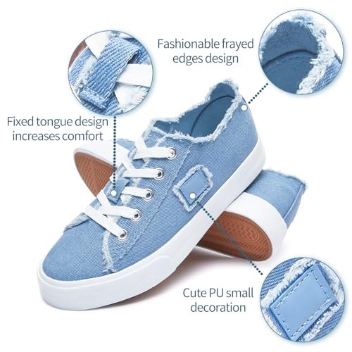 BENPAO Women's White Canvas Shoes Black Canvas Fashion Sneakers for Women Comfortable Casual Tennis Shoes Low Top Walking Shoes3