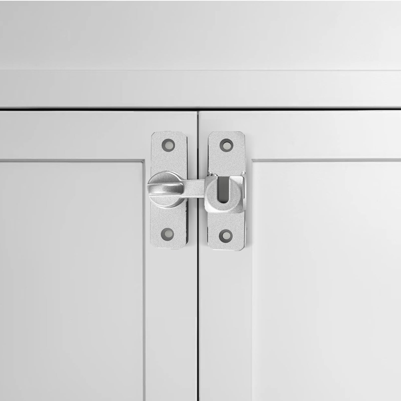 2 chiavistelli per porta in acciaio inox, con 8 viti, serratura a chiavistello, serratura a 90/180 gradi, serratura scorrevole con fibbia a chiavistello, per porte, finestre, armadi