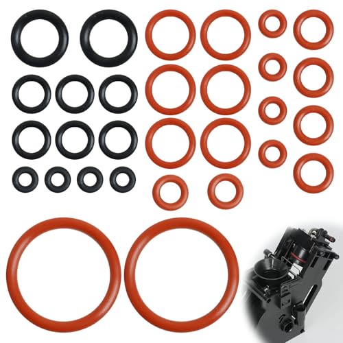 Set di 30 Anelli di Tenuta O-Ring per Macchine da Caffè Automatiche, Ricambi Compatibili con Philips Saeco Gaggia Spidem, Kit di Manutenzione per Gruppo Erogatore, Valvola Vapore e Valvola di Scarico